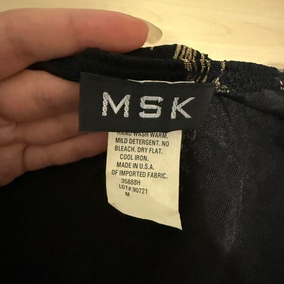 Late 90s elegant black floral MSK blouse - Picture 5 of 8